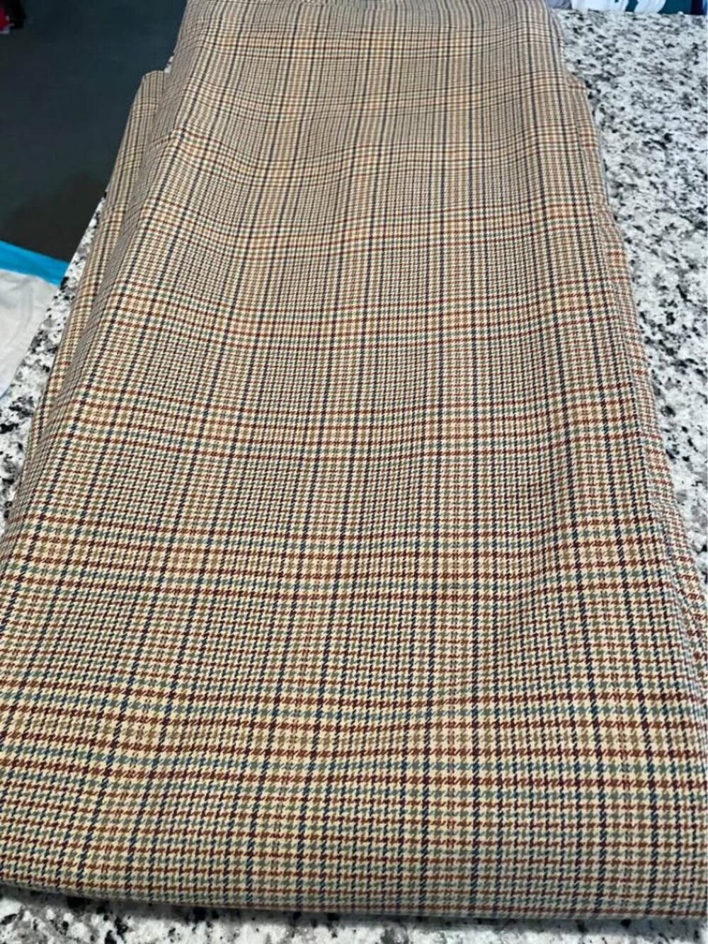 2 Custom Interior Design Plaid Lined Curtain Panels
